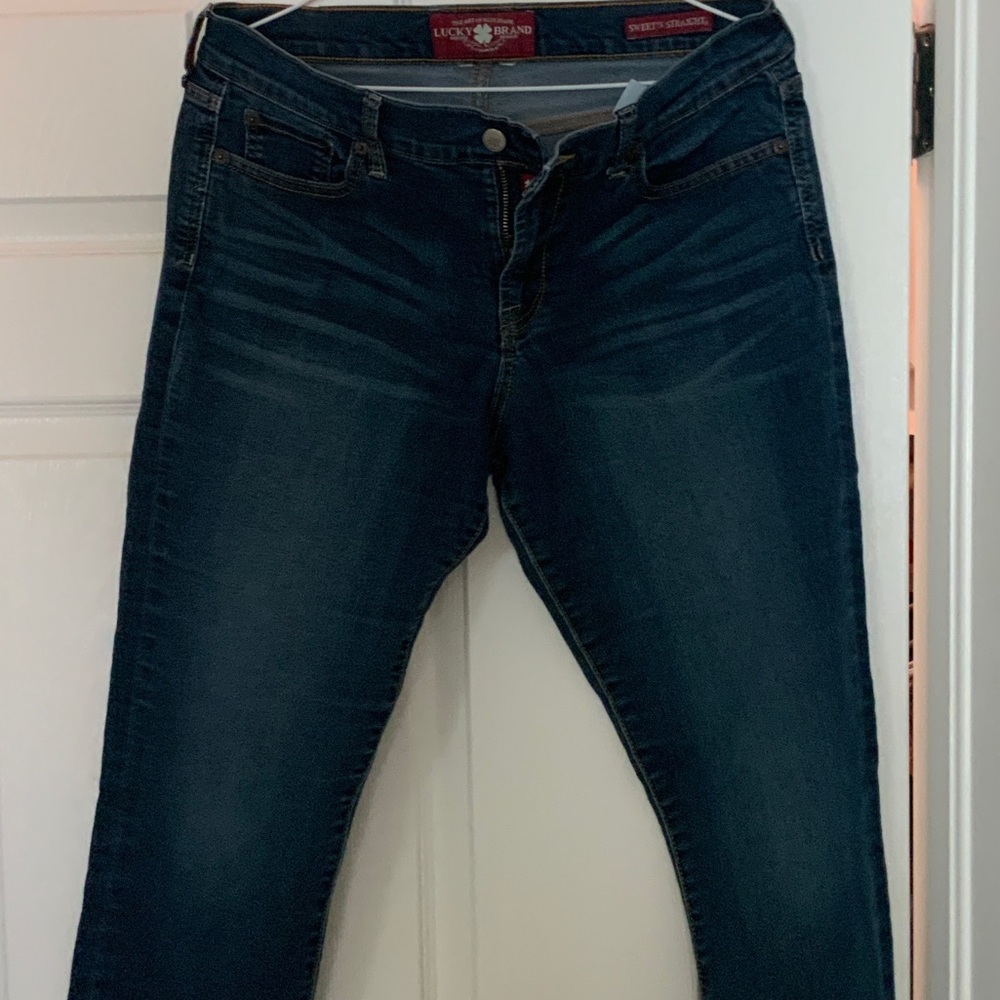 Classic Lucky Brand Women's Sweet n’ Straight Leg Jeans - Dark Blue